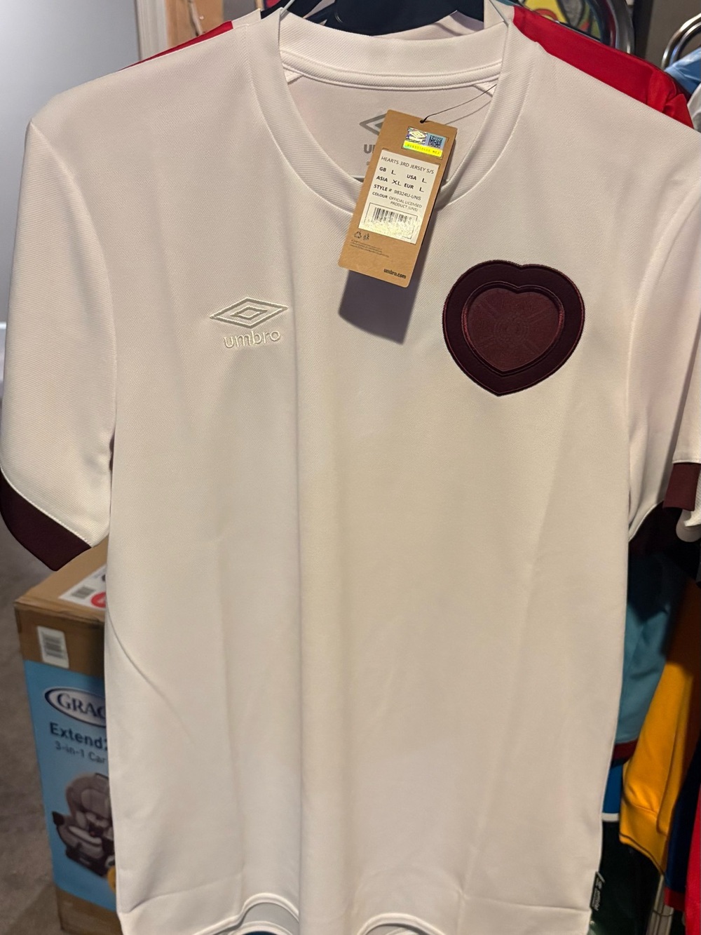 Heart Of Midlothian Shirt Umbro 23/24 Third 150th Ann. Jersey Kit size L